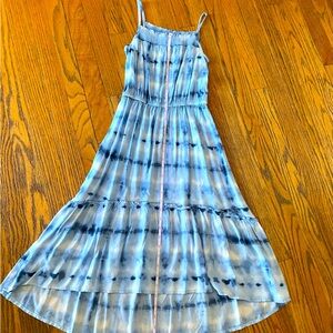 Blue tie dye summer dress
